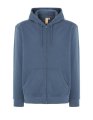 Hooded Sweater JHK Unisex Full Zip Fuji Steel Blue